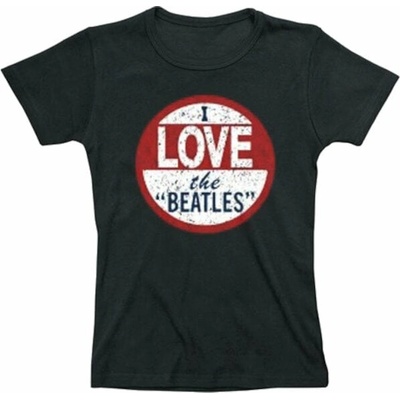 The Beatles Vintage I Love The Beatles Black 2XL Дамски Риза (BEATTEE16LB05)