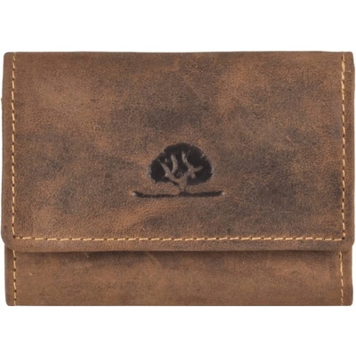 GreenBurry Vintage Leather Wallet Antique brown 9x7cm