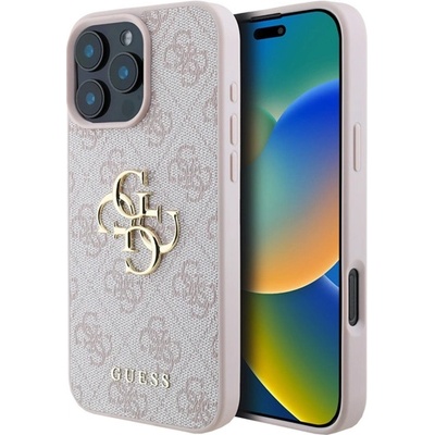 CG Mobile iPhone 16 Pro Max GUESS 4G BIG LOGO Силиконов удароустойчив заден капак с кожен ефект за iPhone 16 Pro Max GUESS 4G BIG LOGO Силиконов удароустойчив заден капак с кожен ефект GUHCP16X4GMGPI (GUHCP16X4GMGPI)