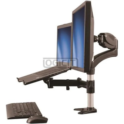 StarTech Desk Mount Monitor Arm With Laptop Stand Articulating (ARMUNONB)