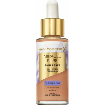 Max Factor Miracle Pure ošetrujúci make-up 60-80 Light To Medium 30 ml