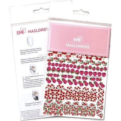 E.Mi Vodolepka Naildress Slider Design 8 Berries
