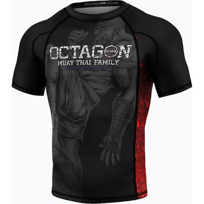 Octagon Мъжки предпазен костюм Octagon Premium Muay Thai Family black/multicolour Rashguard