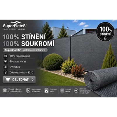 Stínící tkanina 100% HD-PE tmavě šedá 1,60x20 m 200 g/m2