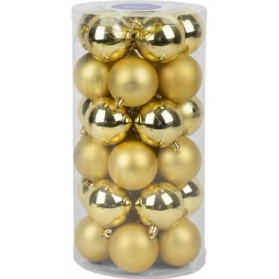 Gule MagicHome Vianoce, 30 ks, zlaté, mix, na vianočný stromček, 6 cm
