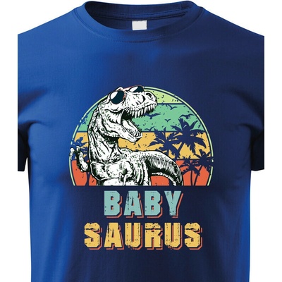 Dětské triko Babysaurus Modrá Canvas Dětské tričko Bezvatriko.cz 3243