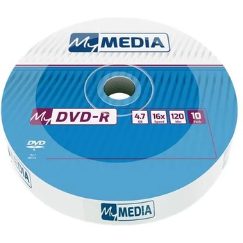 MYMEDIA Диск DVD-R, 4, 7 GB, 16x, 10 диска, в термосвиваема опаковка, MYMEDIA (от VERBATIM) 69205 (69205)