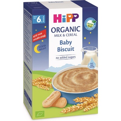 HiPP Био инстантна млечна каша "Лека нощ" с бисквити 250 гр. - 6+ месеца