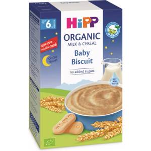 HiPP Био инстантна млечна каша "Лека нощ" с бисквити 250 гр. - 6+ месеца