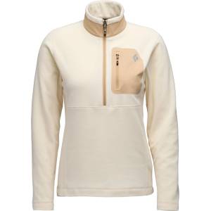 Black Diamond Дамски поларен пуловер Black Diamond Women's Rift Half Zip Fleece Jacket Fleece jumper - Chalk / Khaki - размер XS (105-7842-0211)