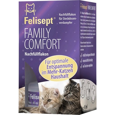 Felisept 45 мл Felisept Family Comfort, успокояващ препарат за котки - резервен пълнител