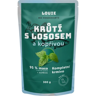 Louie Adult Krůtí s lososem a kopřivou 300 g – Zboží Mobilmania