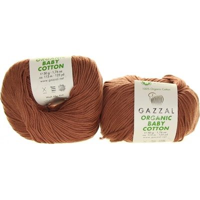 Gazzal Organic Baby Cotton 433 hnědá