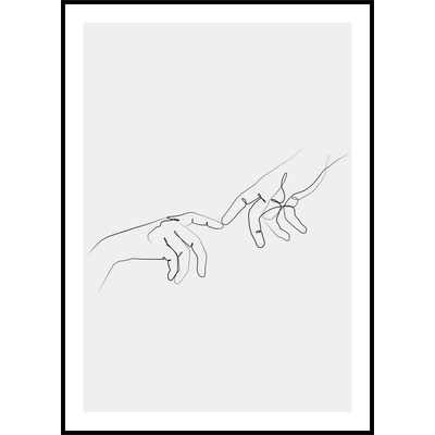 Jen tak z lásky Plakát Dotek Rozměr plakátu: 40 x 50 cm, Barva pozadí: Šedá