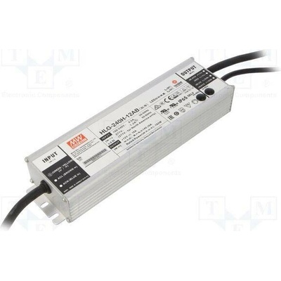 MEAN WELL HLG-240H-12AB Napájecí zdroj: spínaný; LED; 192W; 12VDC; 8÷16A; 90÷305VAC; IP65