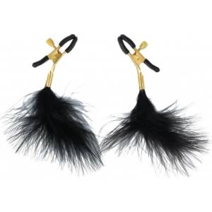 Virgite Щипки за зърна с пух Nipple Clamps Jewels