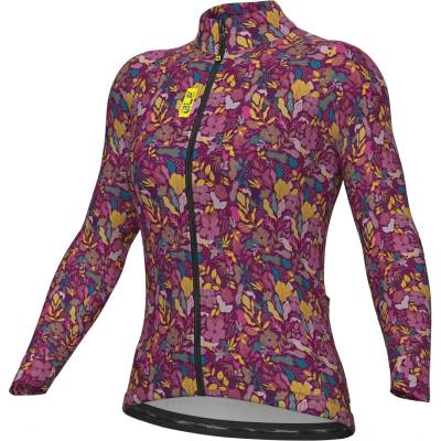 Alé Дамска фланелка с дълъг ръкав за колоездене Alé Women's Pragma Flowery L/S Jersey Cycling jersey - Pink - размер XL (156-2686-0216)