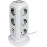 Verbatim Разклонител, Verbatim EUPT-01 EU Power Tower 11 AC with 2 x USB-C / 2 x USB-A (49547)