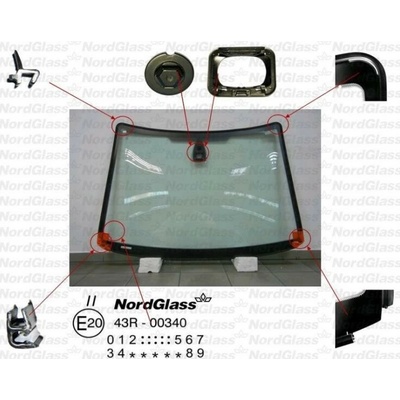 NordGlass Čelní sklo - zelené - senzor [09/03-] ASNG 3565AGSMVW1P