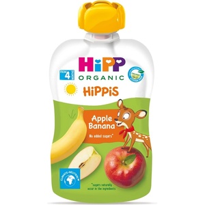 Hipp Био плодова закуска Hipp Hippis - Ябълка и банан, 100 g (8573)