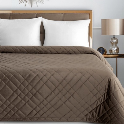 EUROFIRANY PŘEHOZ NA POSTEL RIA6 220X240 CM HNĚDÝ