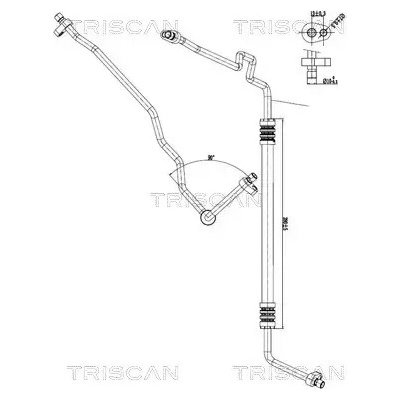 TRISCAN Vysokotlaké / nízkotlaké vedení klimatizace TRI 9010 25009
