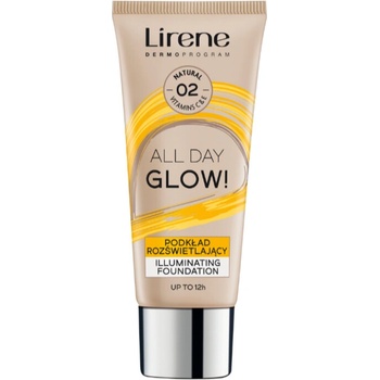 Lirene Vitamin C rozjasňujúci fluidný make-up pre dlhotrvajúci efekt 02 Natural 30 ml