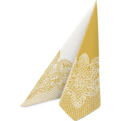 PAW Obrúsky Airlaid Reverse Royal Lace gold-white 40x40cm