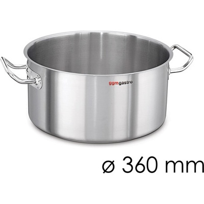 G.Gastro Pečicí hrnec Nerezová ocel AISI 304 , sendvičové dno 17,3 l 36 cm Výška: 17 cm 439x383x170 mm D9776862