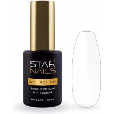 Starnails podkladová báze Uv Led gel Polish Pro Base Protein 8in1 Clear 10ml