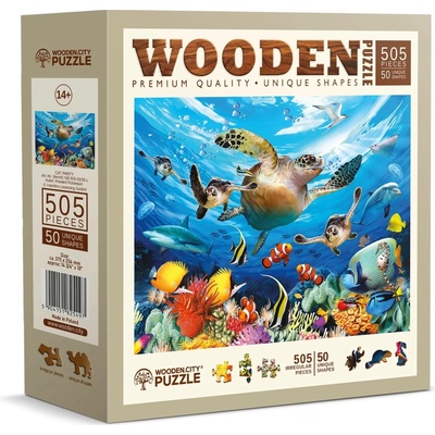 WOODEN CITY Dřevěné Život v oceánu 2v1 EKO 505 dílků