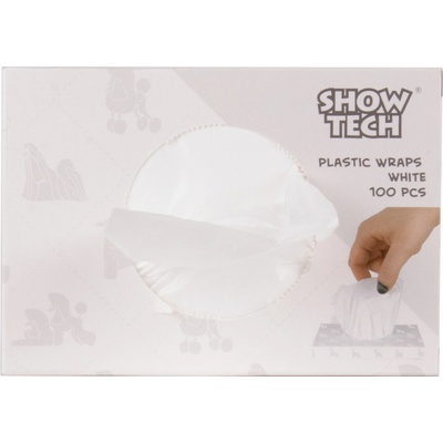 Show Tech Igelitové natáčky bílé 100 ks - Plastic Wraps White 100 pcs Wraps