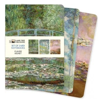 Flame Tree Publishing Claude Monet Set of 3 Midi Notebooks