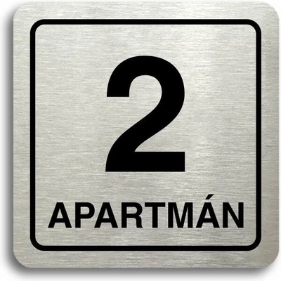 Accept Piktogram "2 apartmán" (80 × 80 mm) (stříbrná tabulka - černý tisk)