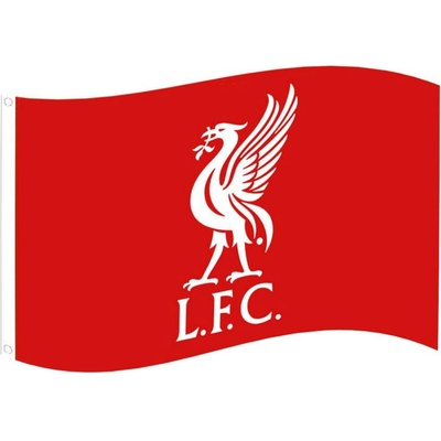 Liverpool FC Vlajka Liverpool FC, červená so znakom, 152 x 91 cm