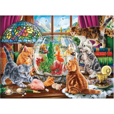Anatolian - Puzzle Kittens and Aquarium - 1 000 piese