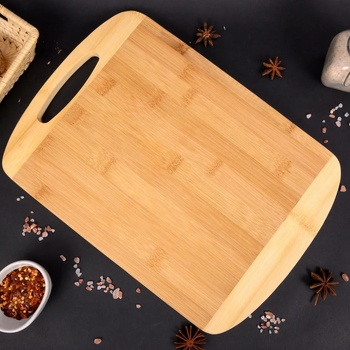 Image 1 of HORECANO 34 х 24 см двуцветна бамбукова дъска с дръжка (011669)