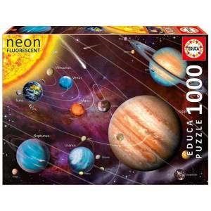 Educa Неонов пъзел Educa от 1000 части - Слънчевата система (EDU14461)