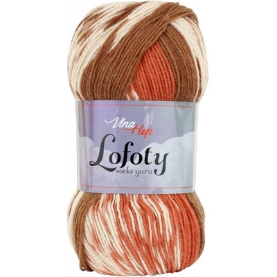 Vlna-hep Lofoty - 7805 oranžovo-hnědá