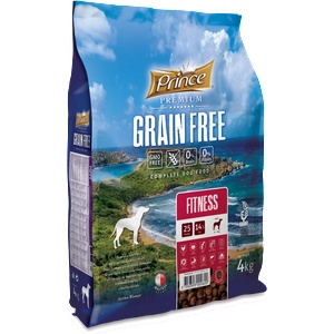 Petnutrition Беззърнени фитнес гранули с пилешко и сьомга за кучета PRINCE GRAIN FREE Fitness 4kg/12kg - за средни и едри породи - petvitaminhouse - 35,20 лв