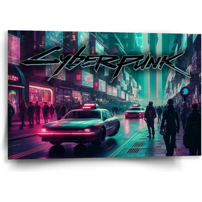 Sablio Obraz Cyberpunk 2077 Mesto - 60x40 cm