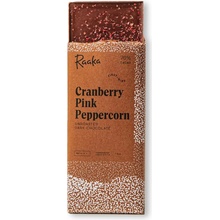 Raaka 70% hořká čokoláda Cranberry Pink Peppercorn 50 g