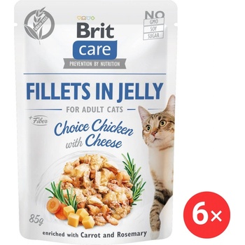 Brit Care Cat Fillets in Jelly Choice Chicken with Cheese 6 x 85 g