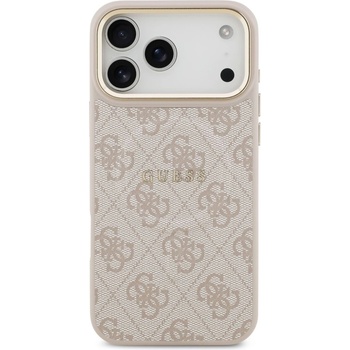 GUESS Предпазен калъф Guess PU 4G Classic за iPhone 17 Pro Max MagSafe, розов (GUHMP17XP4MSEGCP)