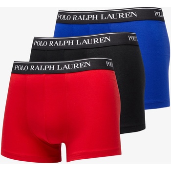 Ralph Lauren Stretch Cotton Classic Trunk 3-Pack Blue/ Red/ Black