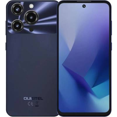 Смартфон Oukitel C69(черен), поддържа 2 SIM карти, 7.2" (18.29cm) IPS дисплей, осемядрен Unisoc T615 1.8 GHz, 4GB RAM, 128GB Flash памет(+microSD слот), 64 & 8 Mpix камери, Android