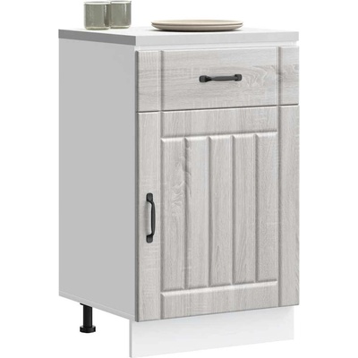 vidaXL Кухненски шкаф Lucca, сив сонома, инженерна дървесина (853723)