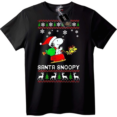 NOONEBRAND Тениска Дядо Коледа Snoopy - 5XL, White
