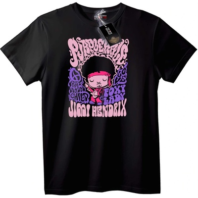 NOONEBRAND Тениска Jimi Hendrix Виолетов Хоризонт - 2XL, White