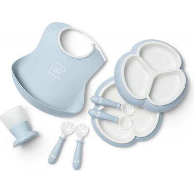 Babybjorn jídelní set pro děti pudrově modrý 8 ks
